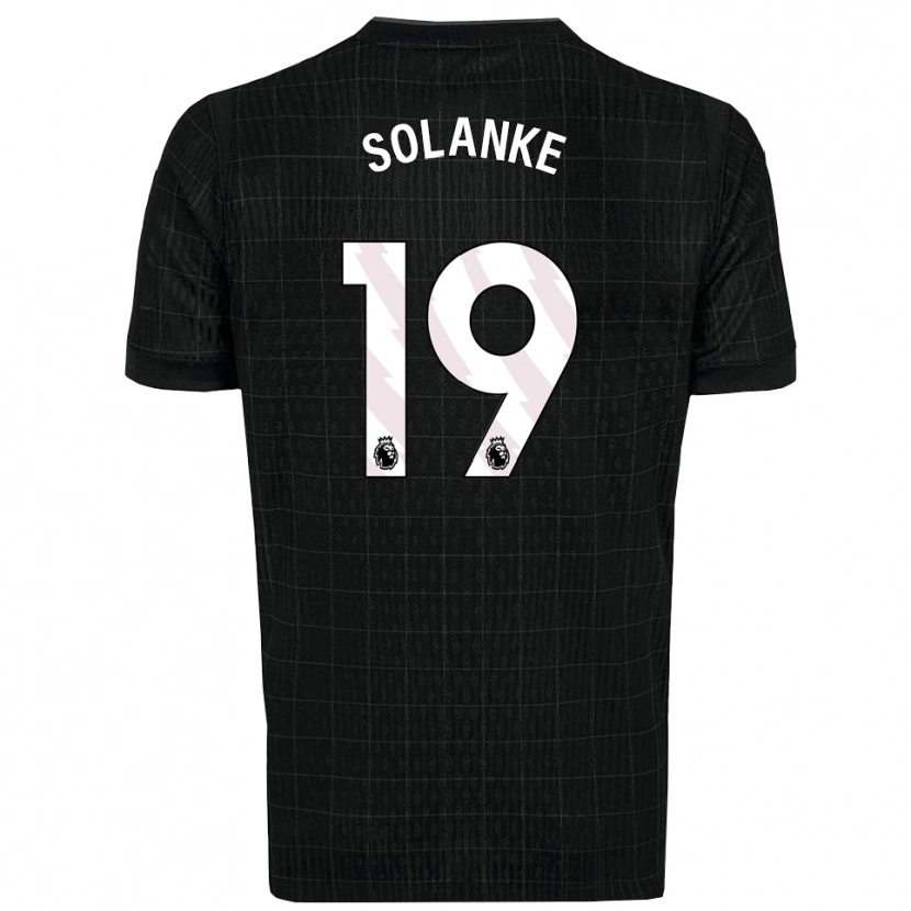 Danxen Enfant Maillot Dominic Solanke #19 Noir Gris Tenues Extérieur 2025/26 T-Shirt