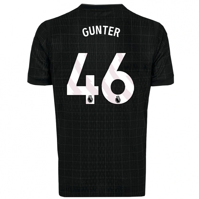 Danxen Enfant Maillot Luca Gunter #46 Noir Gris Tenues Extérieur 2025/26 T-Shirt