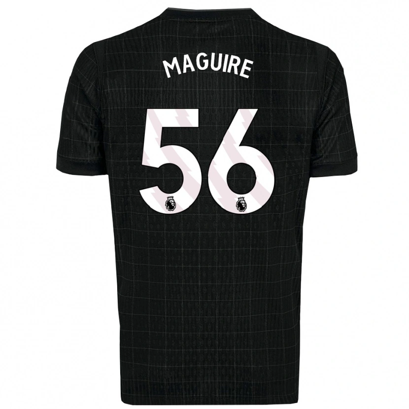 Danxen Enfant Maillot Aaron Maguire #56 Noir Gris Tenues Extérieur 2025/26 T-Shirt