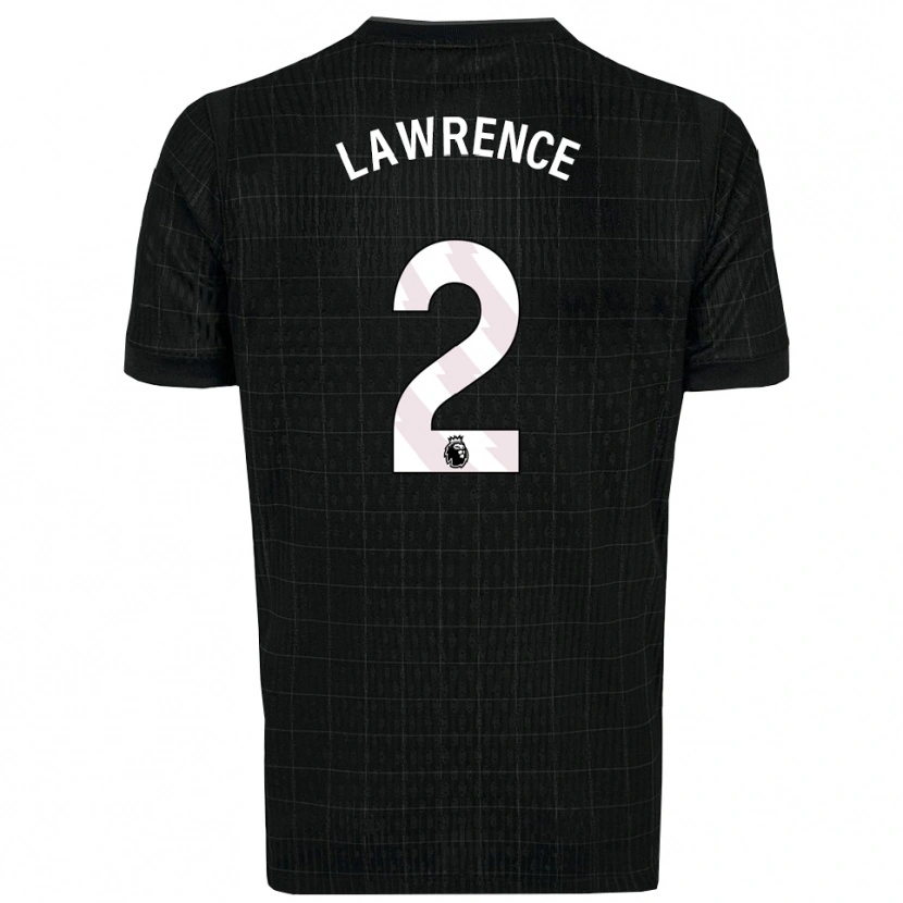 Danxen Enfant Maillot Donte Lawrence #2 Noir Gris Tenues Extérieur 2025/26 T-Shirt