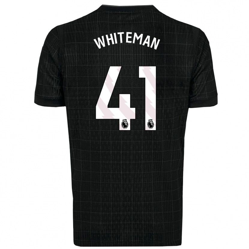 Danxen Enfant Maillot Alfie Whiteman #41 Noir Gris Tenues Extérieur 2025/26 T-Shirt