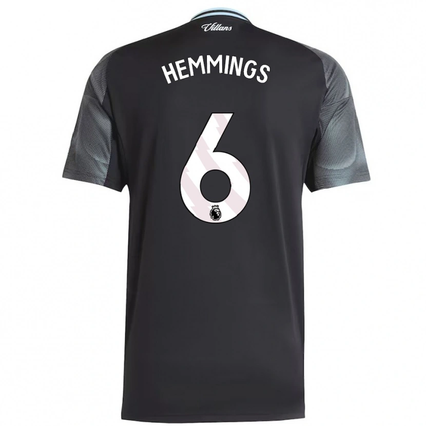 Danxen Enfant Maillot George Hemmings #6 Noir Bleu Ciel Tenues Extérieur 2025/26 T-Shirt
