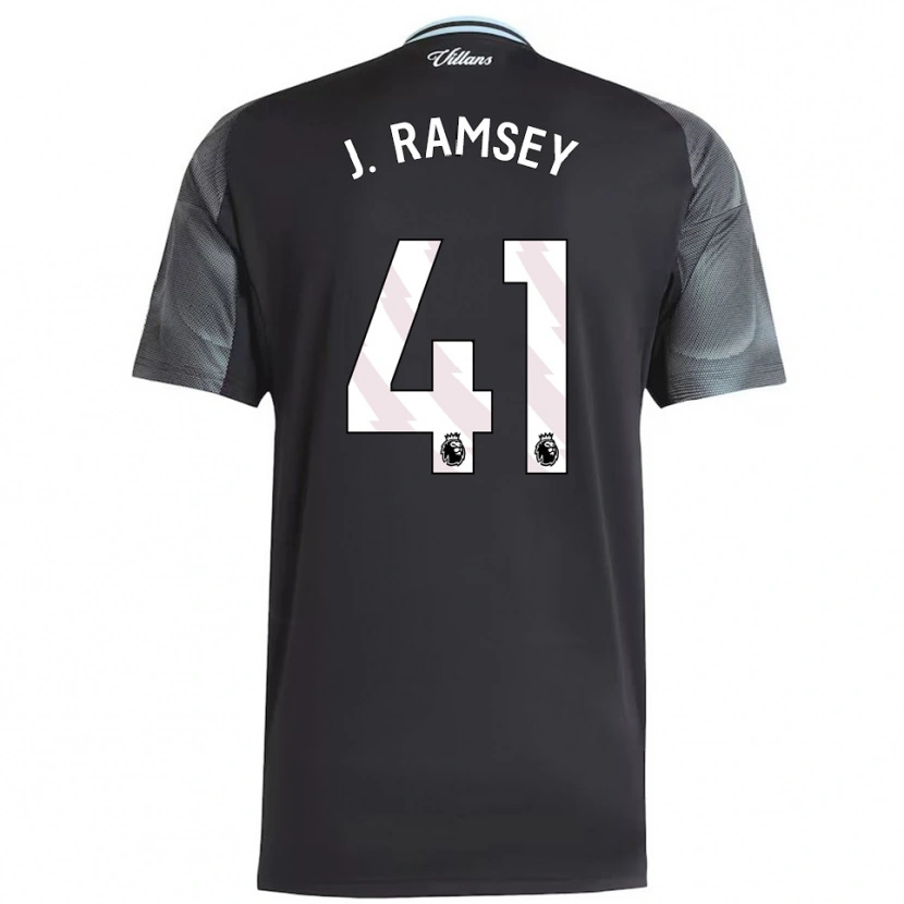 Danxen Enfant Maillot Jacob Ramsey #41 Noir Bleu Ciel Tenues Extérieur 2025/26 T-Shirt