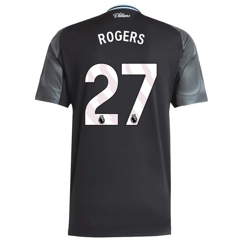 Danxen Enfant Maillot Morgan Rogers #27 Noir Bleu Ciel Tenues Extérieur 2025/26 T-Shirt