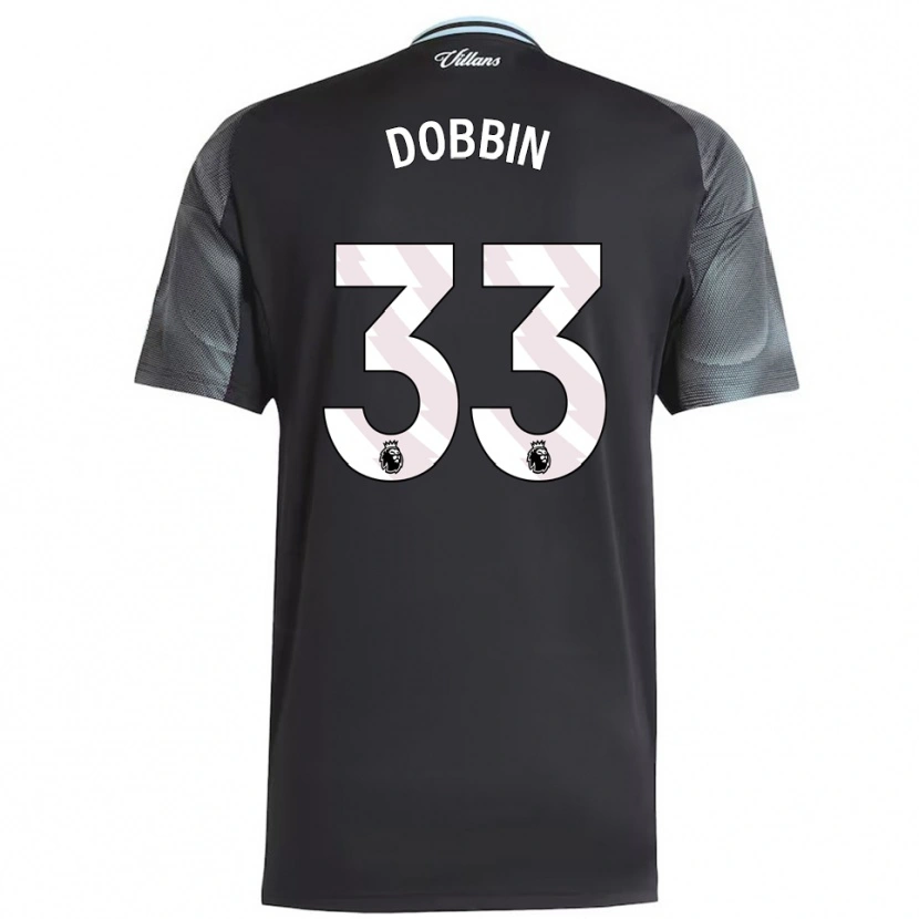 Danxen Enfant Maillot Lewis Dobbin #33 Noir Bleu Ciel Tenues Extérieur 2025/26 T-Shirt