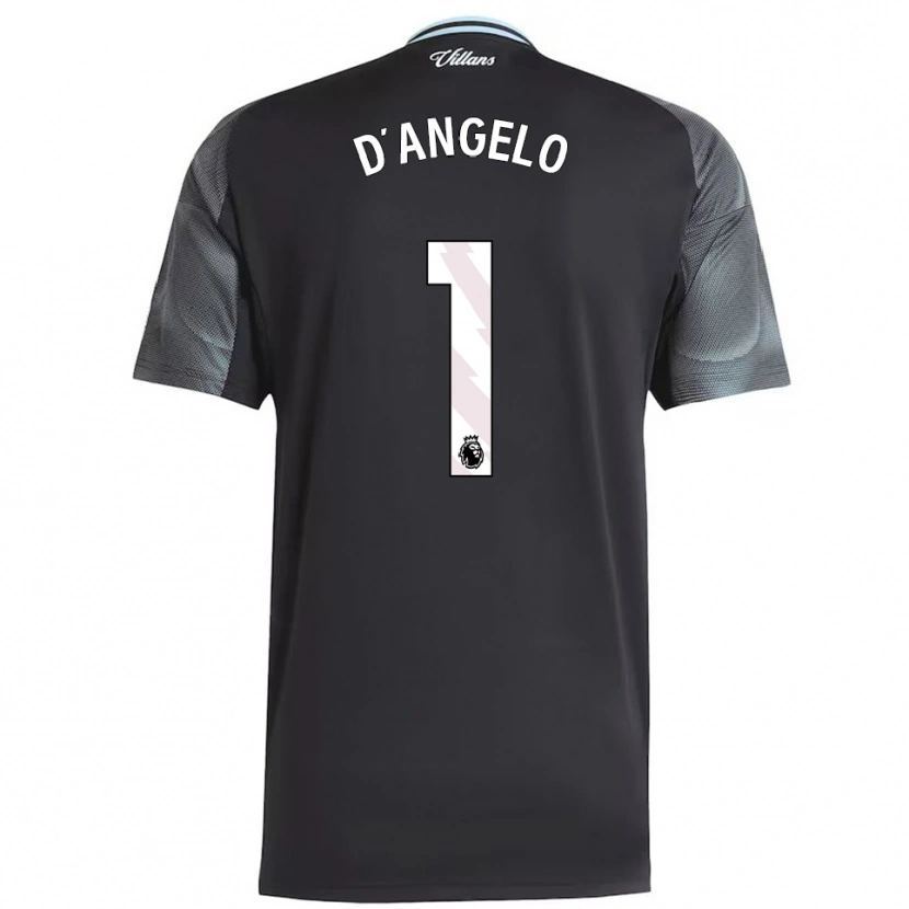 Danxen Enfant Maillot Sabrina D'angelo #1 Noir Bleu Ciel Tenues Extérieur 2025/26 T-Shirt