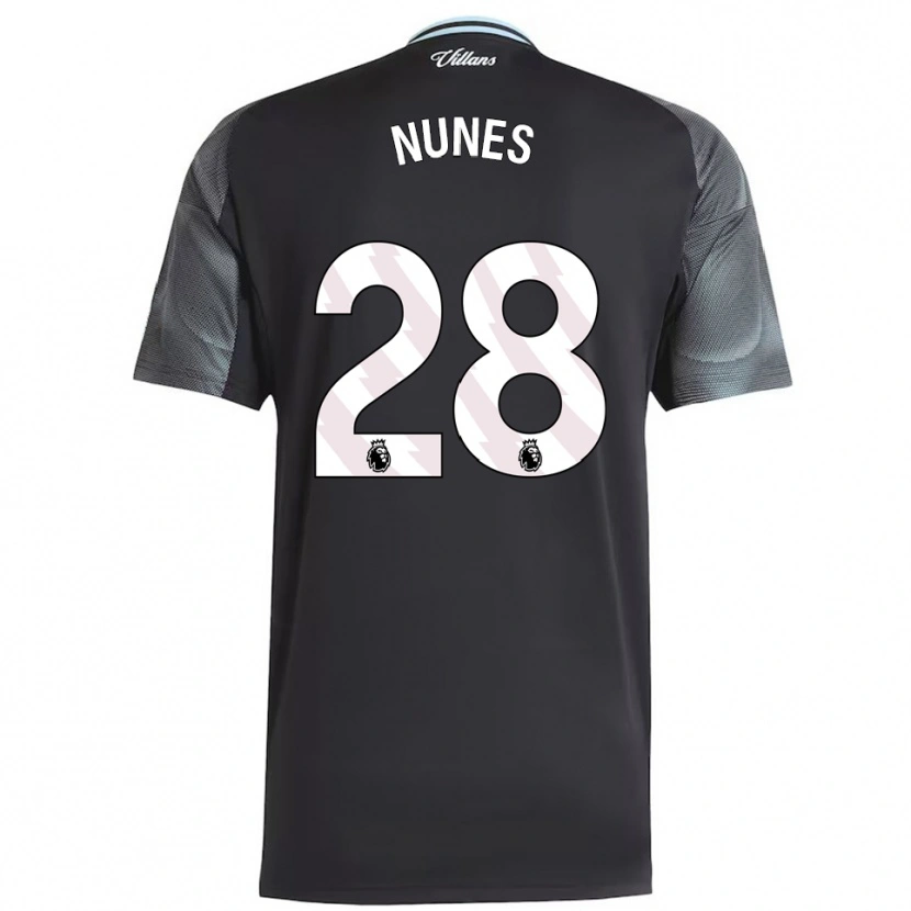 Danxen Enfant Maillot Gabi Nunes #28 Noir Bleu Ciel Tenues Extérieur 2025/26 T-Shirt