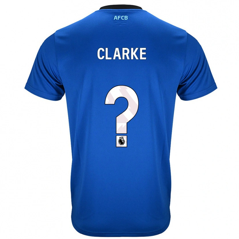 Danxen Enfant Maillot Ashley Clarke #0 Bleu Noir Tenues Extérieur 2025/26 T-Shirt