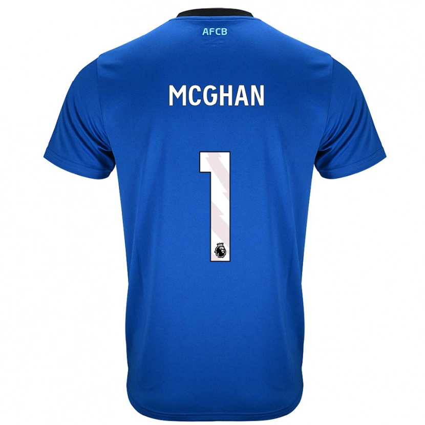 Danxen Enfant Maillot Hayden Mcghan #1 Bleu Noir Tenues Extérieur 2025/26 T-Shirt