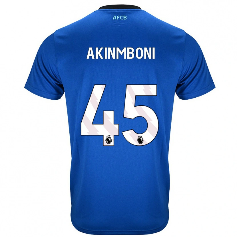 Danxen Enfant Maillot Matai Akinmboni #45 Bleu Noir Tenues Extérieur 2025/26 T-Shirt