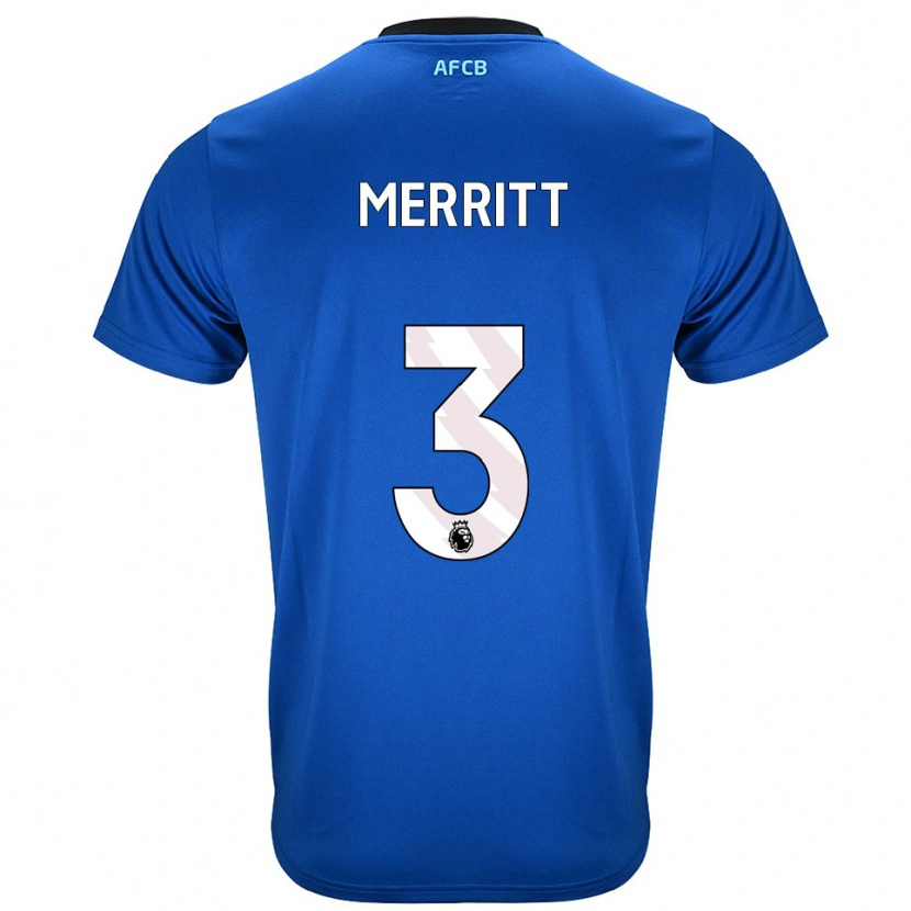 Danxen Enfant Maillot Alfie Merritt #3 Bleu Noir Tenues Extérieur 2025/26 T-Shirt