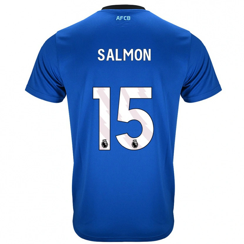Danxen Enfant Maillot Josh Salmon #15 Bleu Noir Tenues Extérieur 2025/26 T-Shirt
