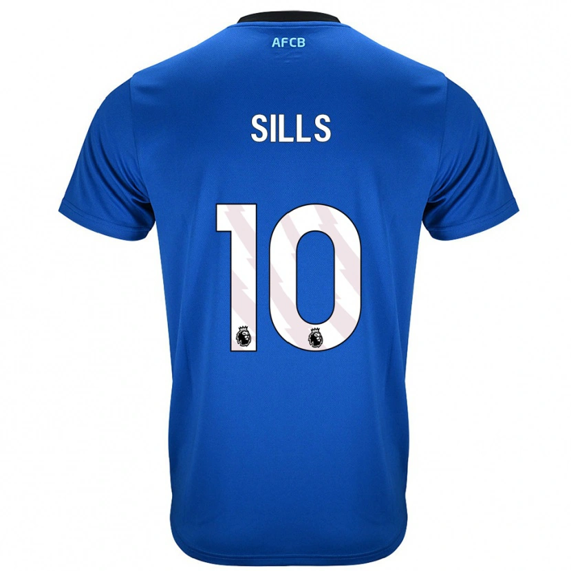 Danxen Enfant Maillot Ethan Sills #10 Bleu Noir Tenues Extérieur 2025/26 T-Shirt