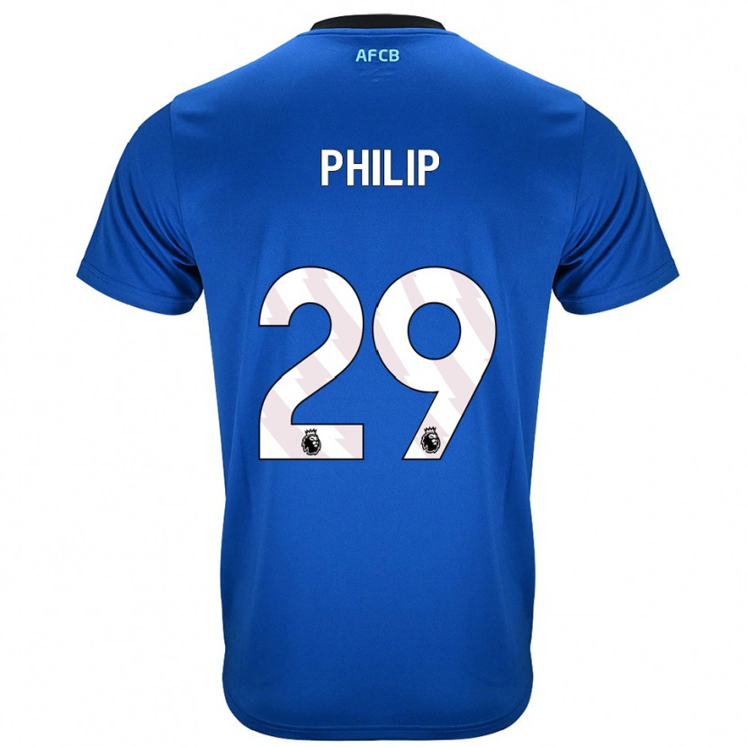 Danxen Enfant Maillot Philip Billing #29 Bleu Noir Tenues Extérieur 2025/26 T-Shirt