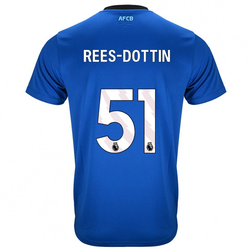 Danxen Enfant Maillot Remy Rees-Dottin #51 Bleu Noir Tenues Extérieur 2025/26 T-Shirt