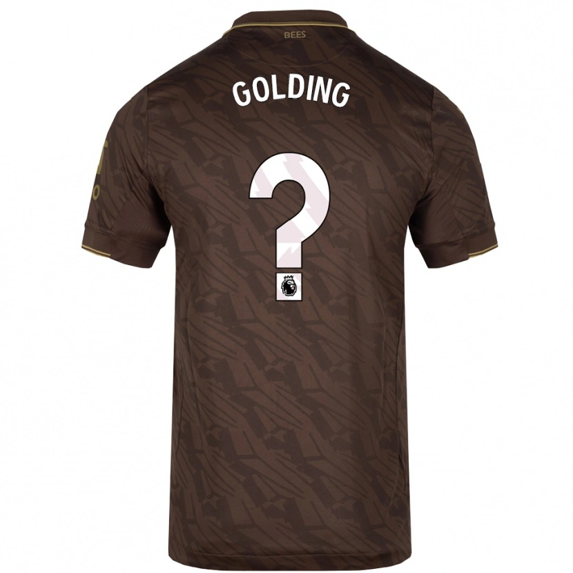 Danxen Enfant Maillot Aidan Golding #0 Marron Or Tenues Extérieur 2025/26 T-Shirt