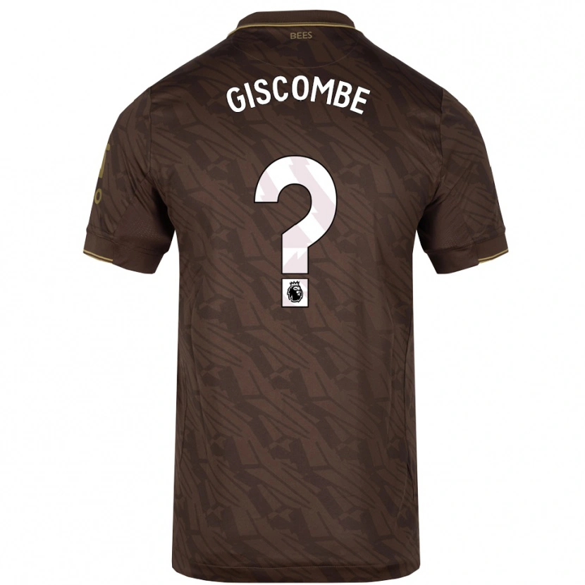 Danxen Enfant Maillot Naeem Giscombe #0 Marron Or Tenues Extérieur 2025/26 T-Shirt