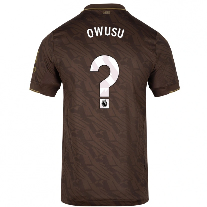 Danxen Enfant Maillot Nedved Owusu #0 Marron Or Tenues Extérieur 2025/26 T-Shirt