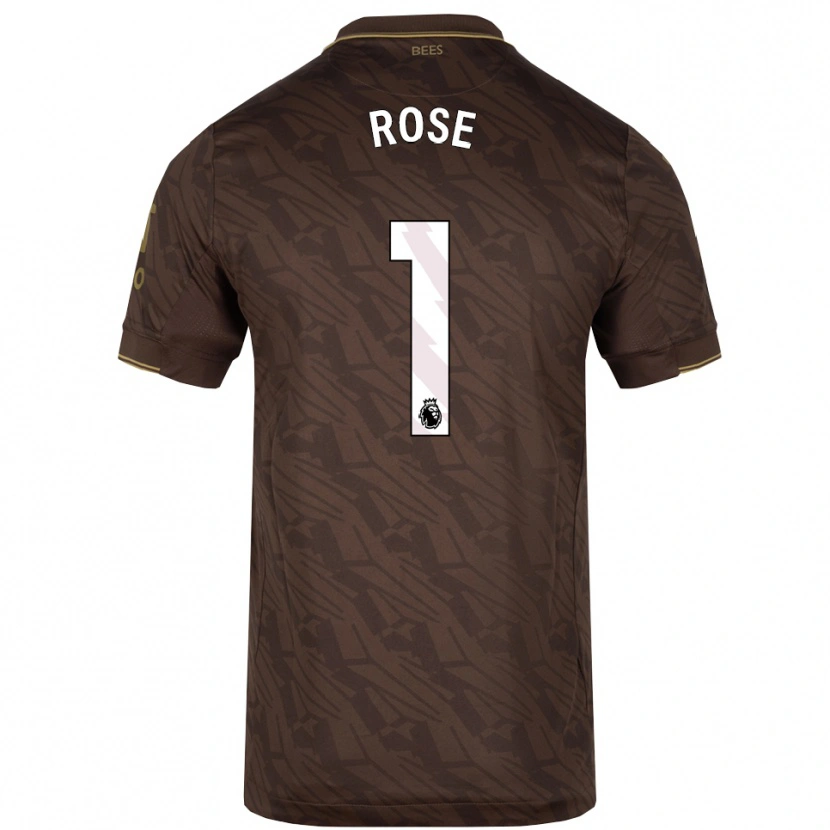 Danxen Enfant Maillot Reggie Rose #1 Marron Or Tenues Extérieur 2025/26 T-Shirt