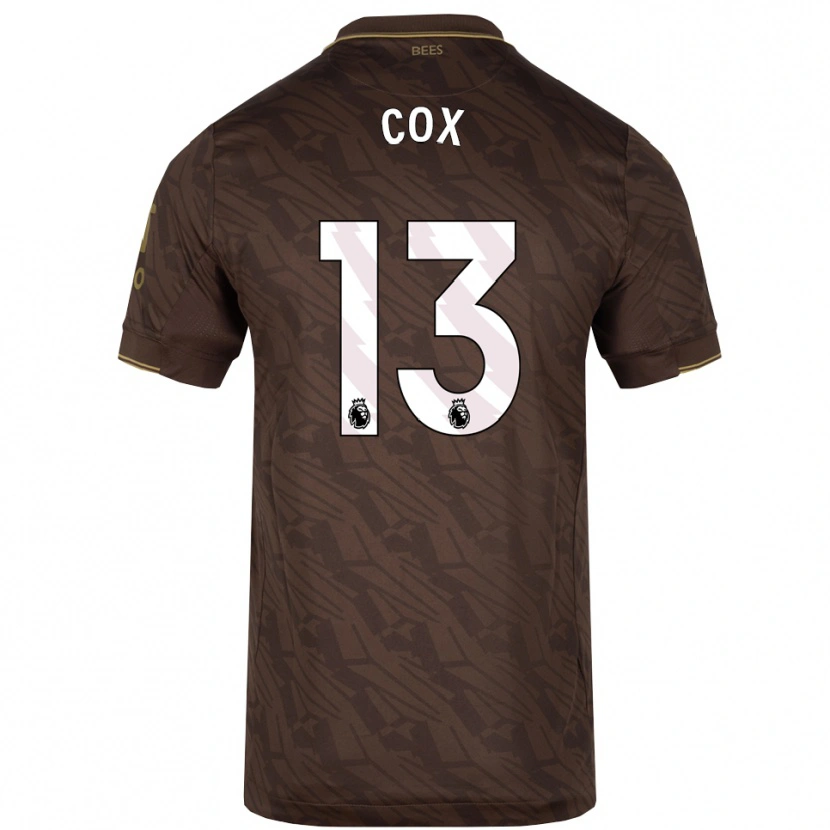Danxen Enfant Maillot Matthew Cox #13 Marron Or Tenues Extérieur 2025/26 T-Shirt