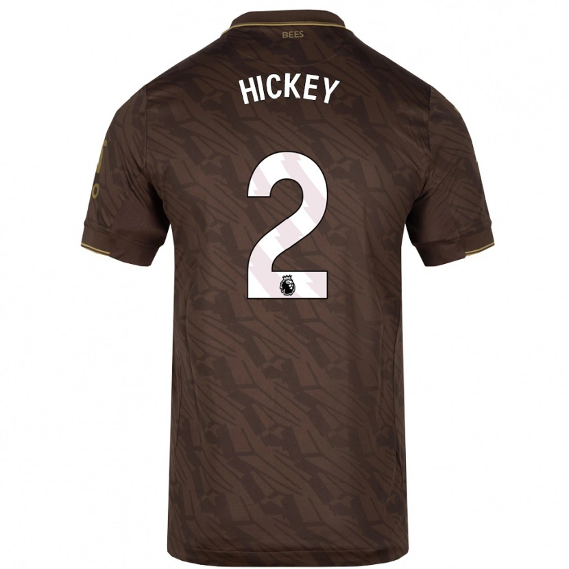 Danxen Enfant Maillot Aaron Hickey #2 Marron Or Tenues Extérieur 2025/26 T-Shirt