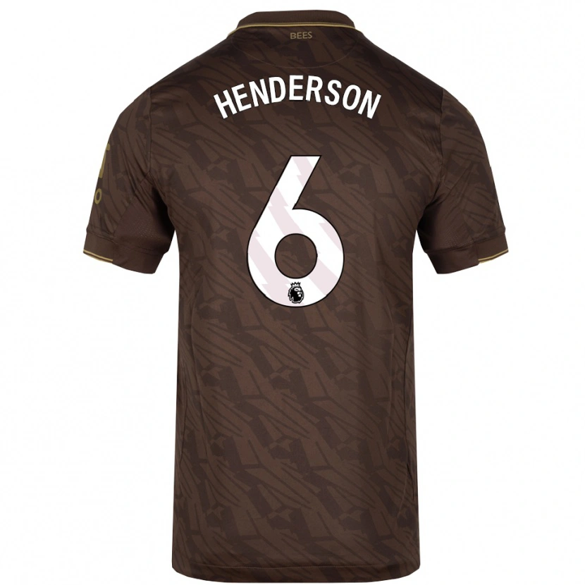Danxen Enfant Maillot Jordan Henderson #6 Marron Or Tenues Extérieur 2025/26 T-Shirt