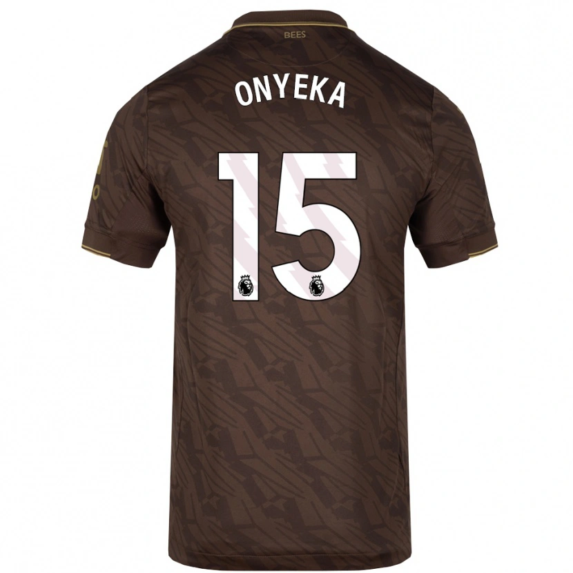 Danxen Enfant Maillot Frank Onyeka #15 Marron Or Tenues Extérieur 2025/26 T-Shirt
