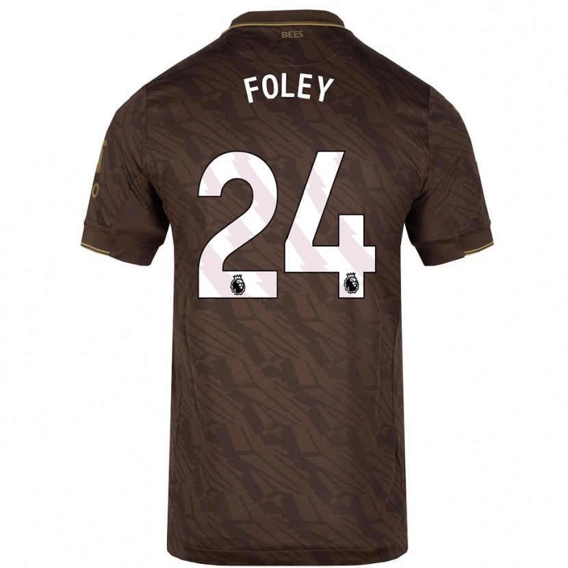 Danxen Enfant Maillot Shania Foley #24 Marron Or Tenues Extérieur 2025/26 T-Shirt