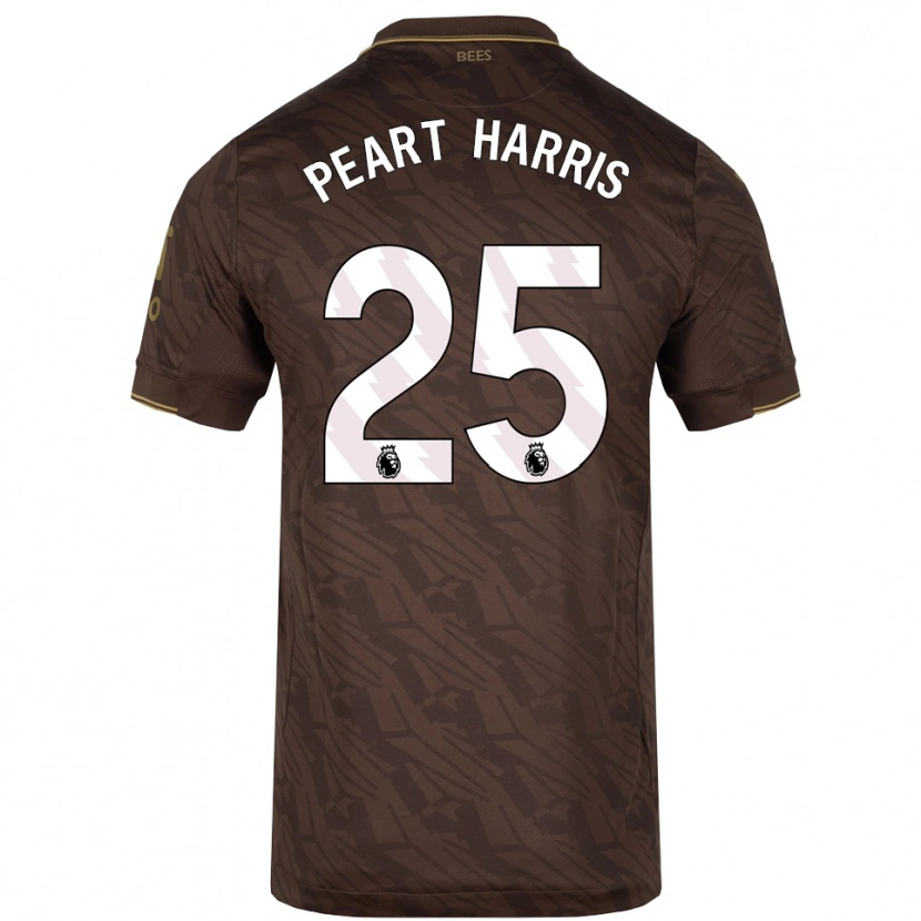 Danxen Enfant Maillot Myles Peart-Harris #25 Marron Or Tenues Extérieur 2025/26 T-Shirt