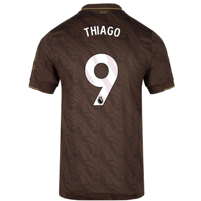 Danxen Enfant Maillot Igor Thiago #9 Marron Or Tenues Extérieur 2025/26 T-Shirt