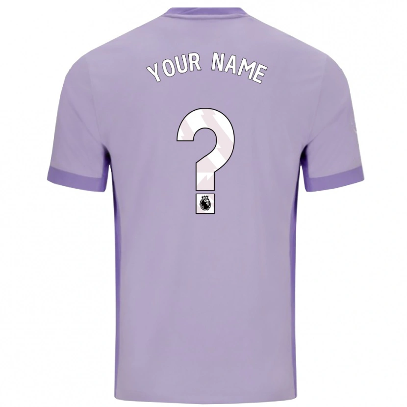 Danxen Enfant Maillot Votre Nom #0 Taro Violet Blanc Tenues Extérieur 2025/26 T-Shirt