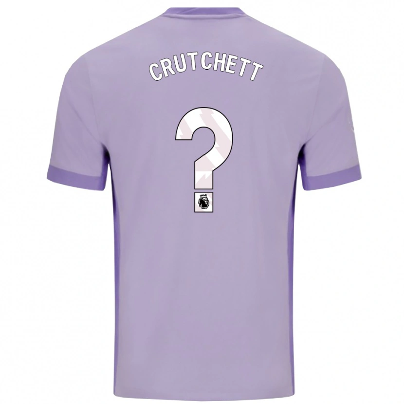 Danxen Enfant Maillot Liam Crutchett #0 Taro Violet Blanc Tenues Extérieur 2025/26 T-Shirt