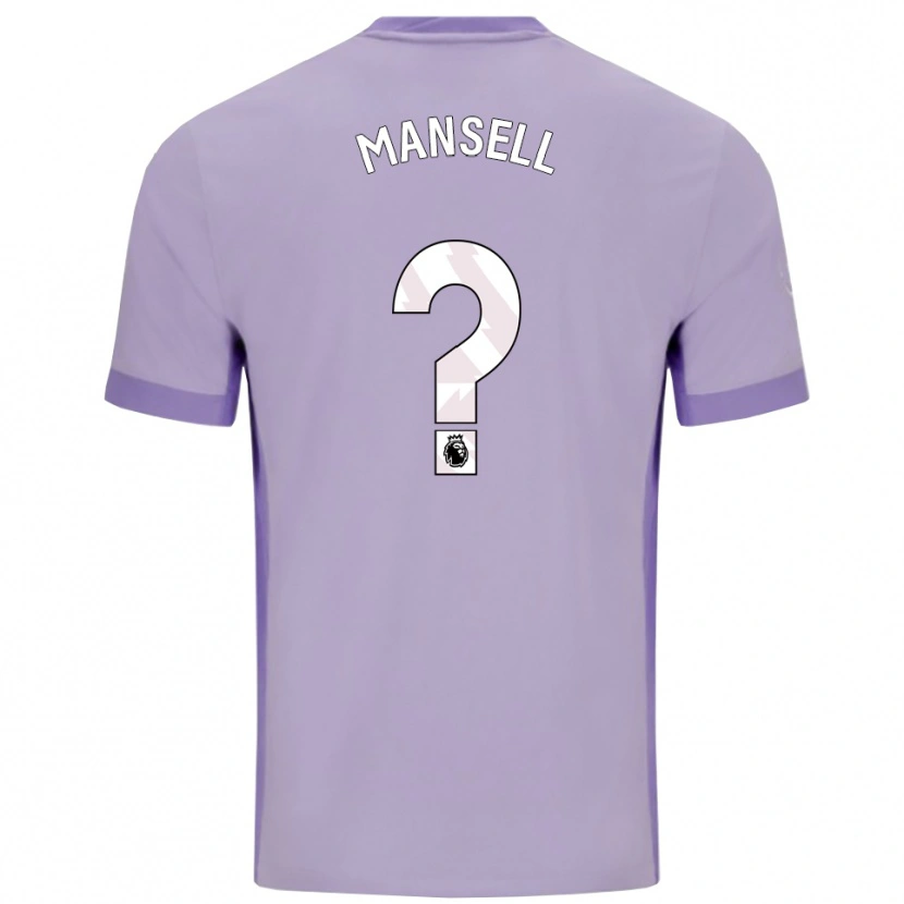 Danxen Enfant Maillot Alfie Mansell #0 Taro Violet Blanc Tenues Extérieur 2025/26 T-Shirt