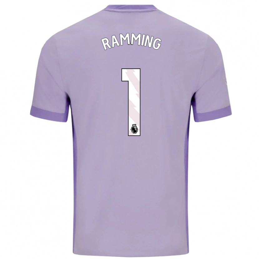 Danxen Enfant Maillot Nils Ramming #1 Taro Violet Blanc Tenues Extérieur 2025/26 T-Shirt