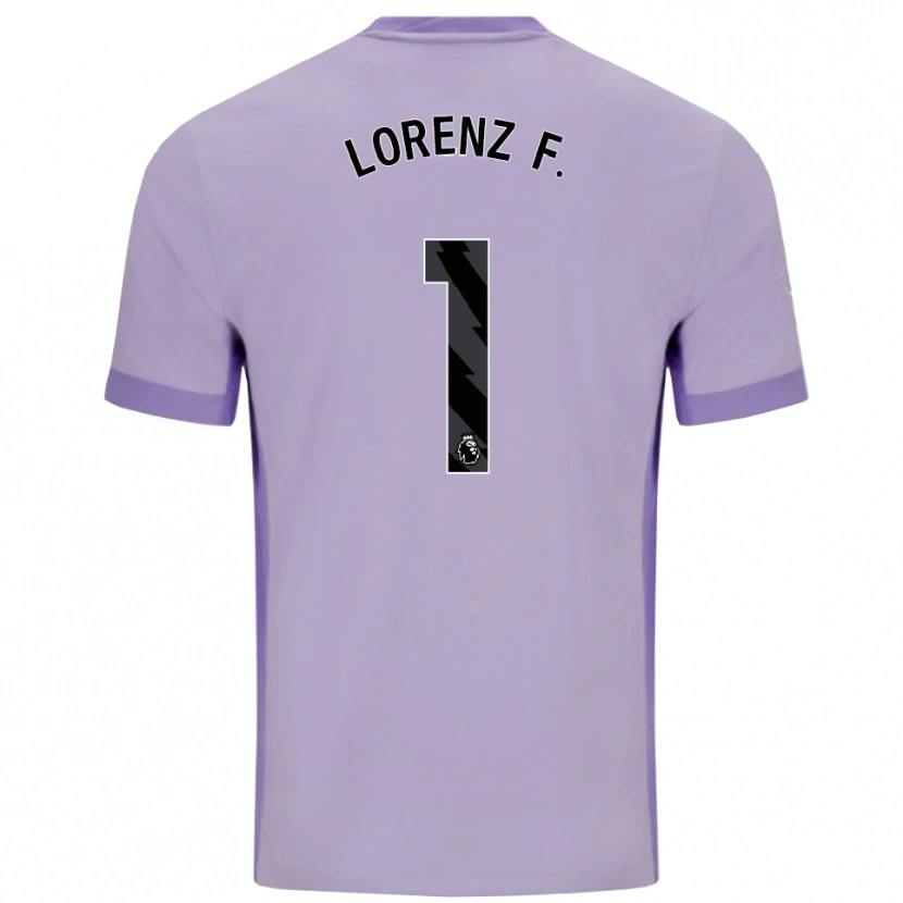 Danxen Enfant Maillot Lorenz Ferdinand #1 Taro Violet Blanc Tenues Extérieur 2025/26 T-Shirt