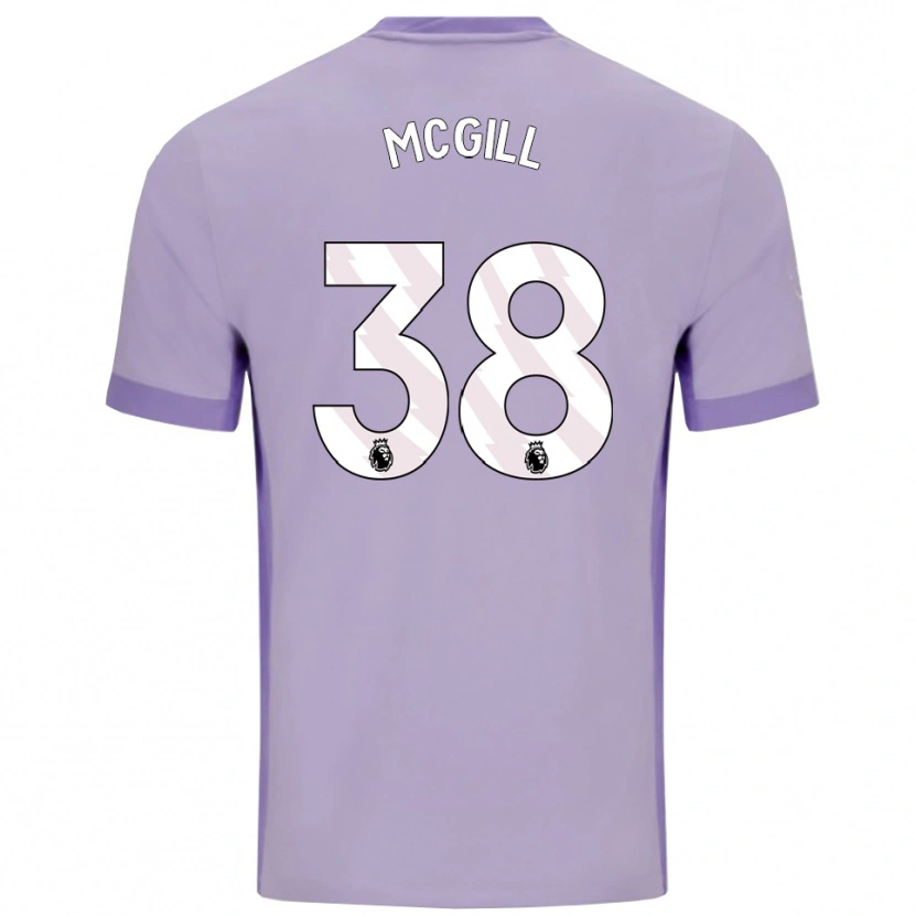 Danxen Enfant Maillot Tom Mcgill #38 Taro Violet Blanc Tenues Extérieur 2025/26 T-Shirt