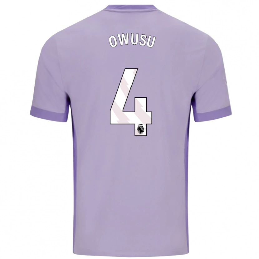 Danxen Enfant Maillot Yussif Owusu #4 Taro Violet Blanc Tenues Extérieur 2025/26 T-Shirt