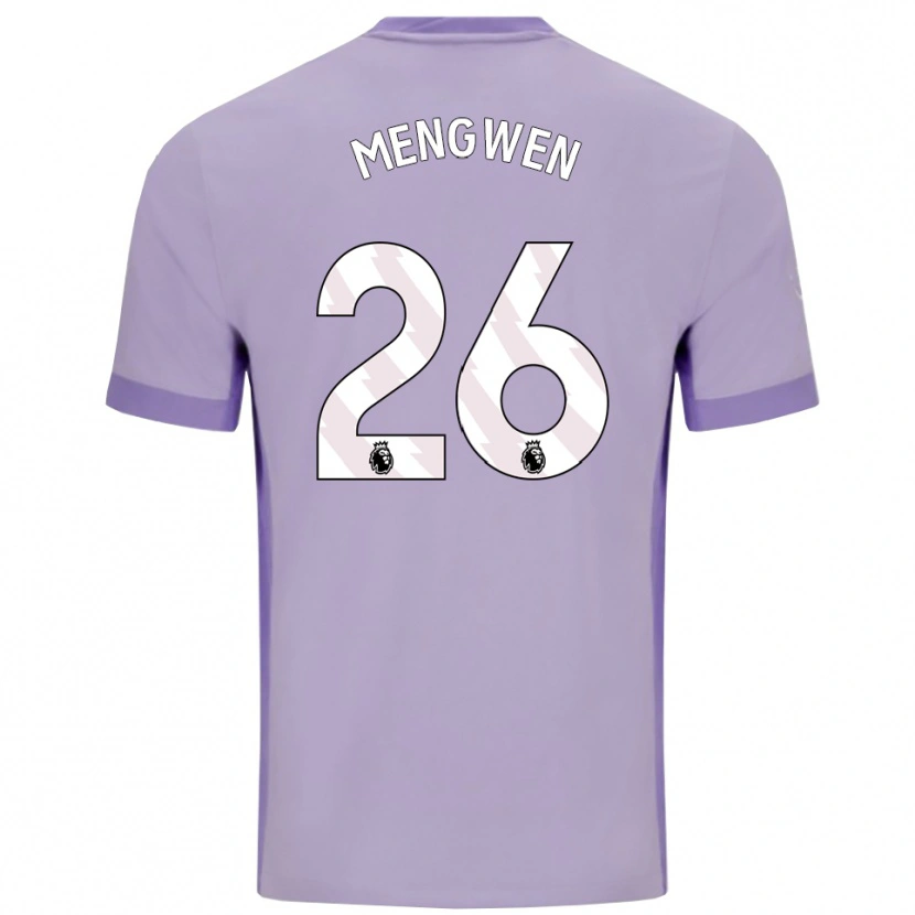 Danxen Enfant Maillot Li Mengwen #26 Taro Violet Blanc Tenues Extérieur 2025/26 T-Shirt