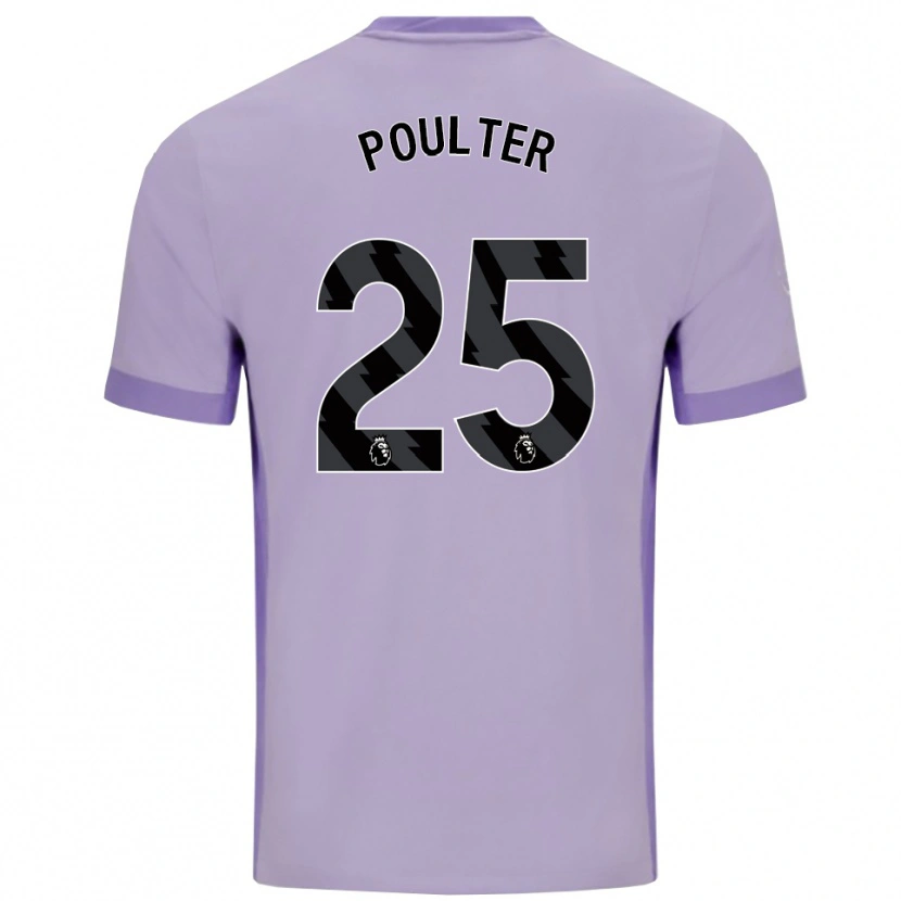 Danxen Enfant Maillot Hannah Poulter #25 Taro Violet Blanc Tenues Extérieur 2025/26 T-Shirt