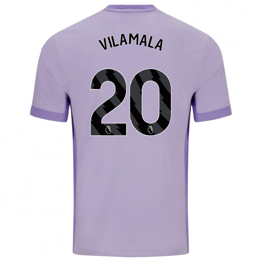 Danxen Enfant Maillot Bruna Vilamala #20 Taro Violet Blanc Tenues Extérieur 2025/26 T-Shirt