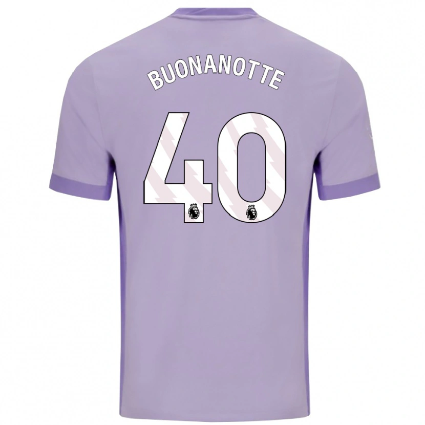 Danxen Enfant Maillot Facundo Buonanotte #40 Taro Violet Blanc Tenues Extérieur 2025/26 T-Shirt