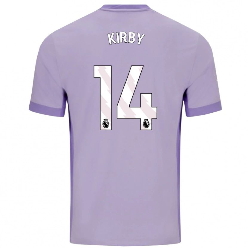 Danxen Enfant Maillot Fran Kirby #14 Taro Violet Blanc Tenues Extérieur 2025/26 T-Shirt