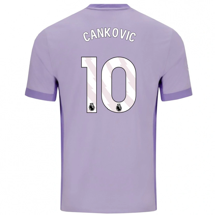 Danxen Enfant Maillot Jelena Čanković #10 Taro Violet Blanc Tenues Extérieur 2025/26 T-Shirt