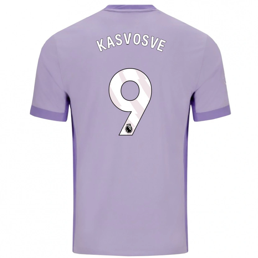 Danxen Enfant Maillot Henry Kasvosve #9 Taro Violet Blanc Tenues Extérieur 2025/26 T-Shirt