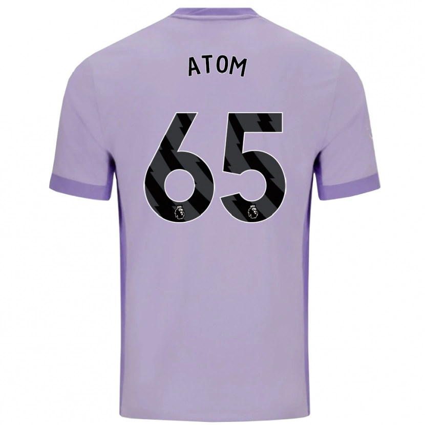 Danxen Enfant Maillot Noel Atom #65 Taro Violet Blanc Tenues Extérieur 2025/26 T-Shirt