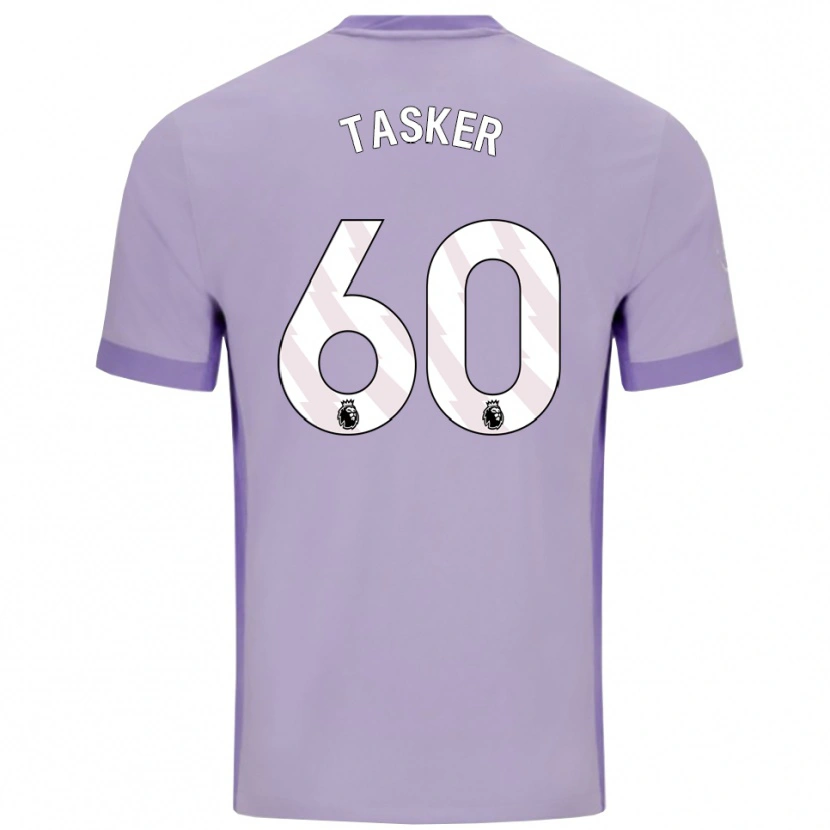 Danxen Enfant Maillot Charlie Tasker #60 Taro Violet Blanc Tenues Extérieur 2025/26 T-Shirt