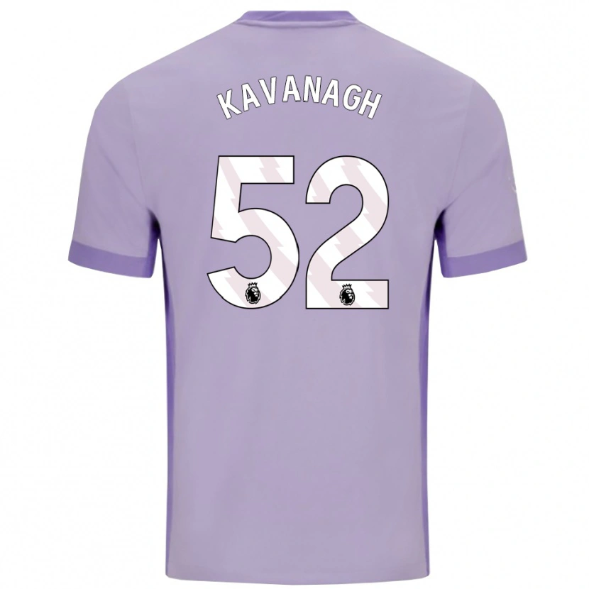 Danxen Enfant Maillot Leigh Kavanagh #52 Taro Violet Blanc Tenues Extérieur 2025/26 T-Shirt