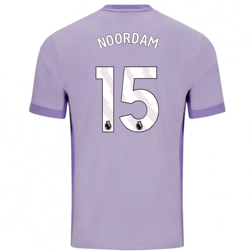 Danxen Enfant Maillot Nadine Noordam #15 Taro Violet Blanc Tenues Extérieur 2025/26 T-Shirt