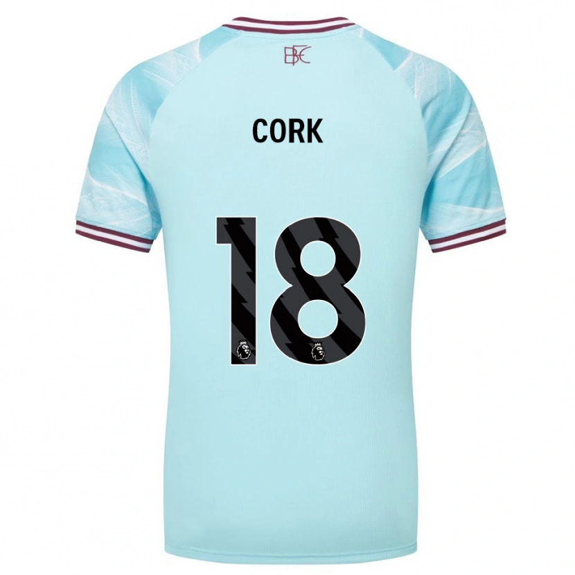 Danxen Enfant Maillot Jack Cork #18 Bleu Ciel Bourgogne Tenues Extérieur 2025/26 T-Shirt