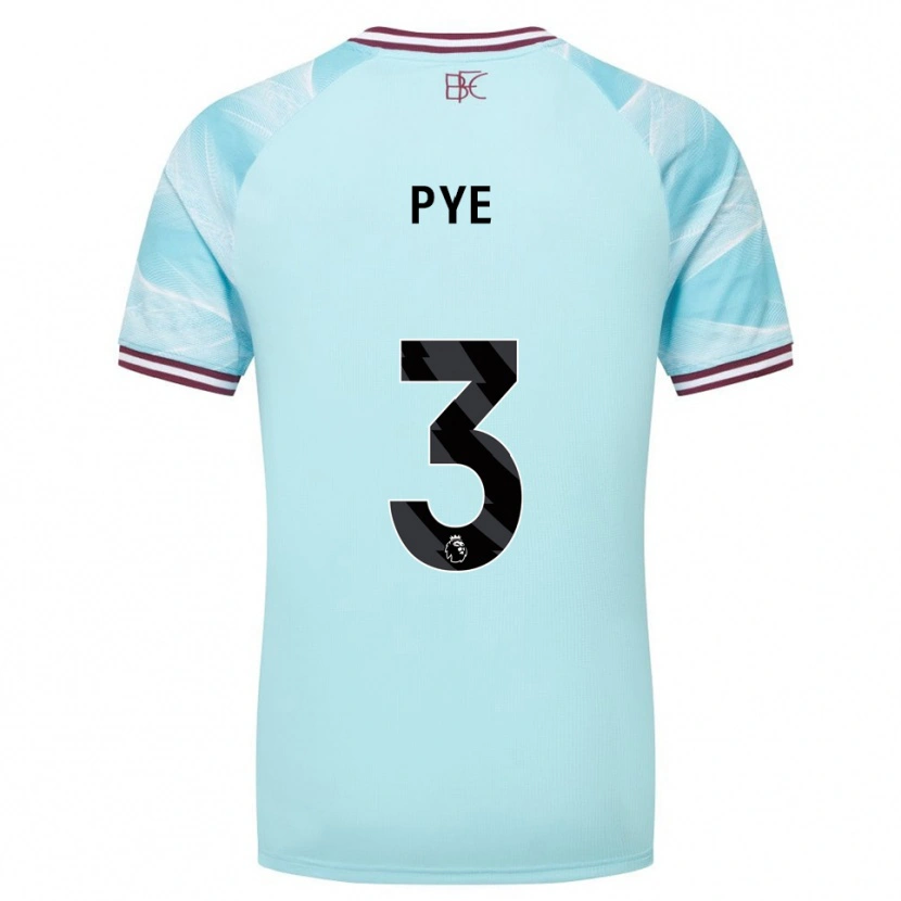 Danxen Enfant Maillot Logan Pye #3 Bleu Ciel Bourgogne Tenues Extérieur 2025/26 T-Shirt